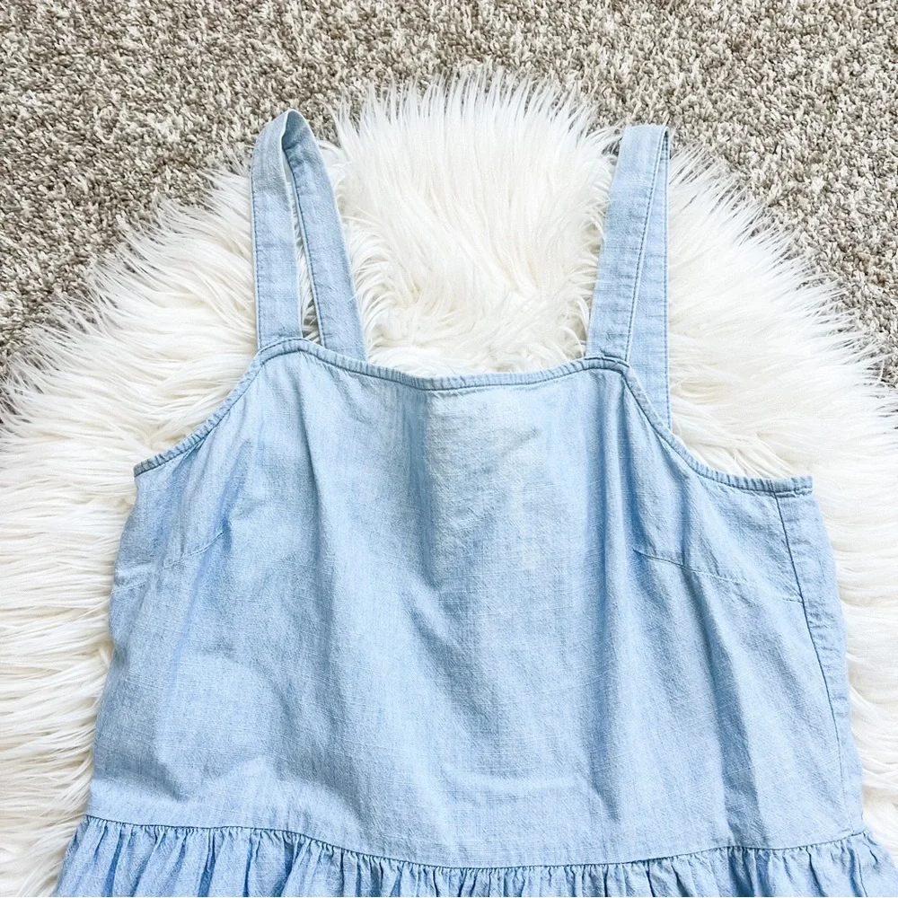 J. by J.Crew Chambray Smocked Back Dress Medium